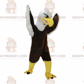 Blå øjne Brun og hvid Eagle BIGGYMONKEY™ maskotkostume -