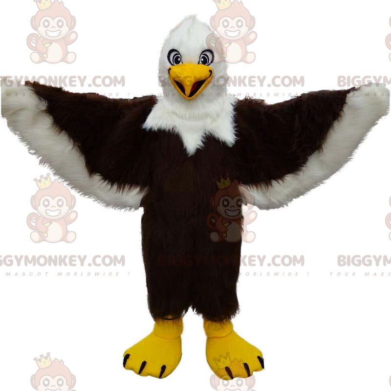 Lächelnder Adler BIGGYMONKEY™ Maskottchen-Kostüm -