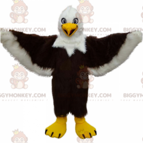 Traje de mascote de águia sorridente BIGGYMONKEY™ –