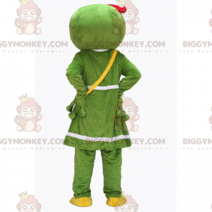 Alien BIGGYMONKEY™ mascottekostuum met jurk en hartzakje -