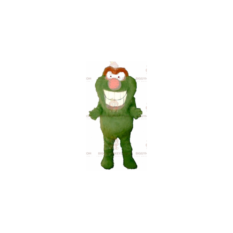 Alle harig groen en oranje monster BIGGYMONKEY™ mascottekostuum