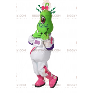 Traje de mascote de alienígena verde BIGGYMONKEY™ com roupa de