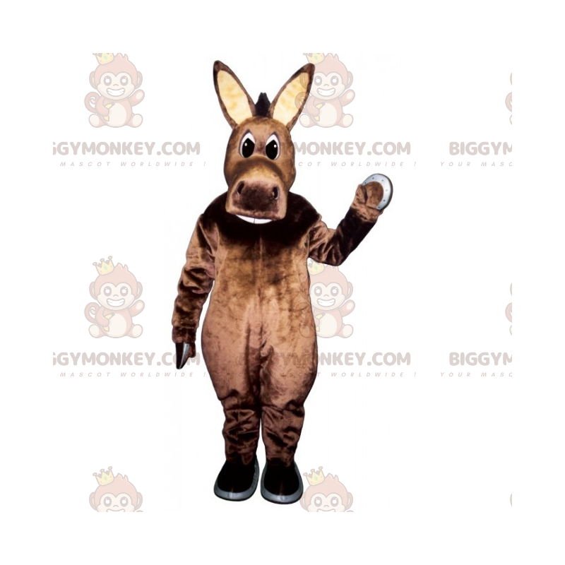 BIGGYMONKEY™ Beige mascottekostuum met grote oren ezel -