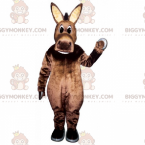 BIGGYMONKEY™ Big Eared Donkey Beige maskottiasu -