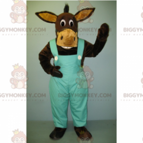 Costume da mascotte asino in tuta blu BIGGYMONKEY™ -