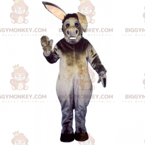 BIGGYMONKEY™ Grauzahniges Esel-Maskottchen-Kostüm -