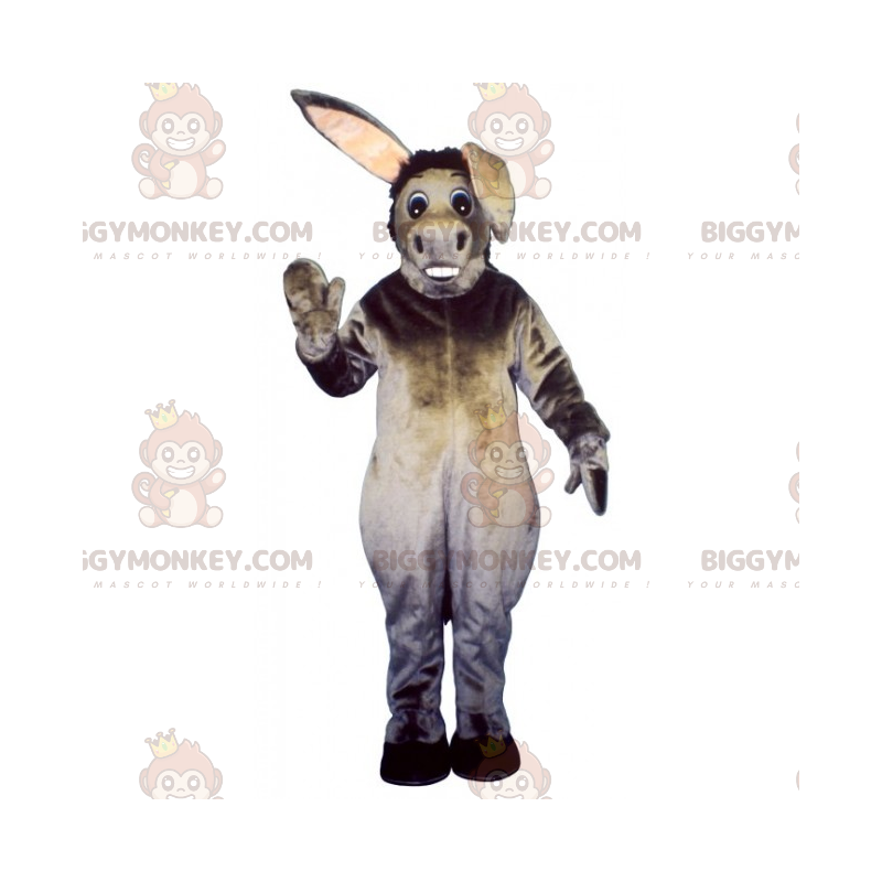 Traje de mascote de burro dentado cinza BIGGYMONKEY™ –