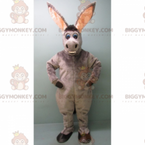 BIGGYMONKEY™ Costume da mascotte Asino grigio con orecchie