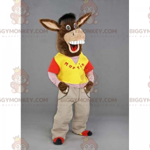 Costume de mascotte BIGGYMONKEY™ d'âne rigolo avec tenue