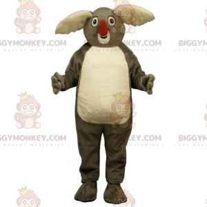 BIGGYMONKEY™ Koala-mascottekostuum met grote witte oren en rode