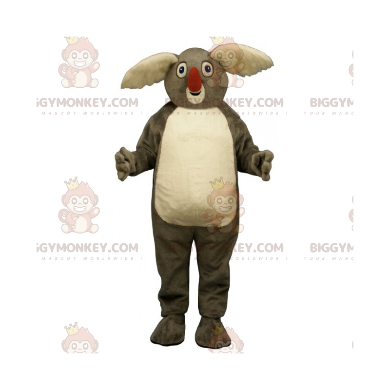 BIGGYMONKEY™ Koala Big White Ears Red Nose maskottiasu -