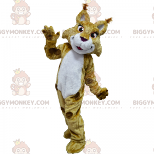 Savannah Animal BIGGYMONKEY™ maskotkostume - Lynx med lange