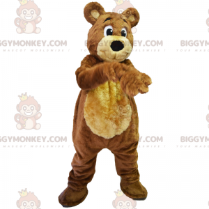 BIGGYMONKEY™ Morbido costume da mascotte da orso attaccabile -