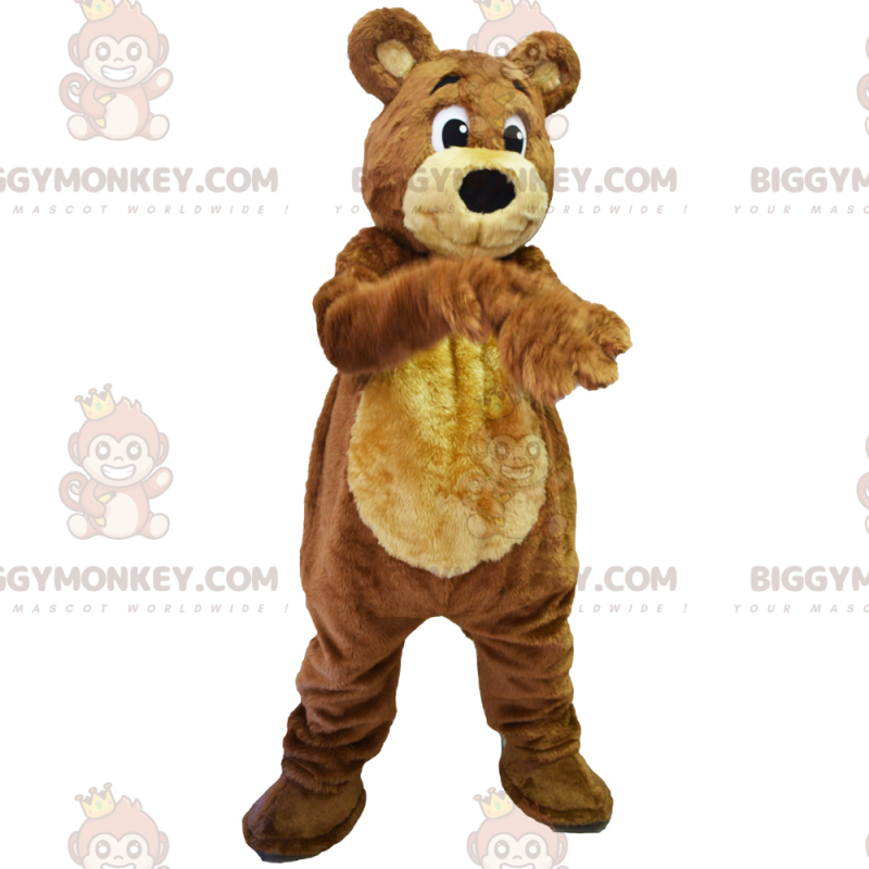 Costume de mascotte BIGGYMONKEY™ d'attachant ourson tout doux -