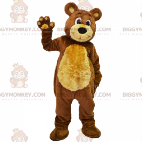 BIGGYMONKEY™ Weiches Bären-Maskottchen-Kostüm zum Befestigen -