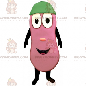 Aubergine Lachend Gezicht BIGGYMONKEY™ Mascottekostuum -