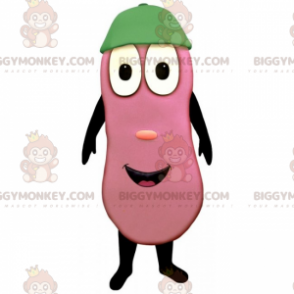 Aubergine lächelndes Gesicht BIGGYMONKEY™ Maskottchen-Kostüm -