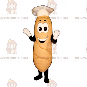 Στολή μασκότ BIGGYMONKEY™ Breadstick με καπέλο σεφ -