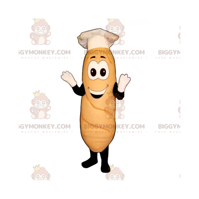 BIGGYMONKEY™ Breadstick Mascot Costume with Chef Hat –