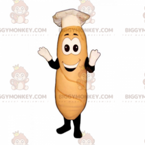 Costume de mascotte BIGGYMONKEY™ de baguette de pain avec