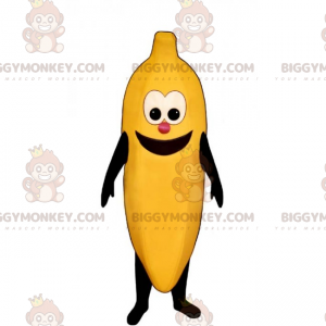 Banan BIGGYMONKEY™ maskotdräkt med leende ansikte - BiggyMonkey