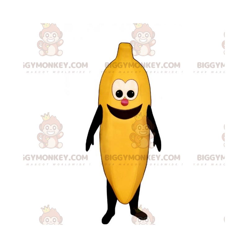 Banaan BIGGYMONKEY™ mascottekostuum met lachend gezicht -