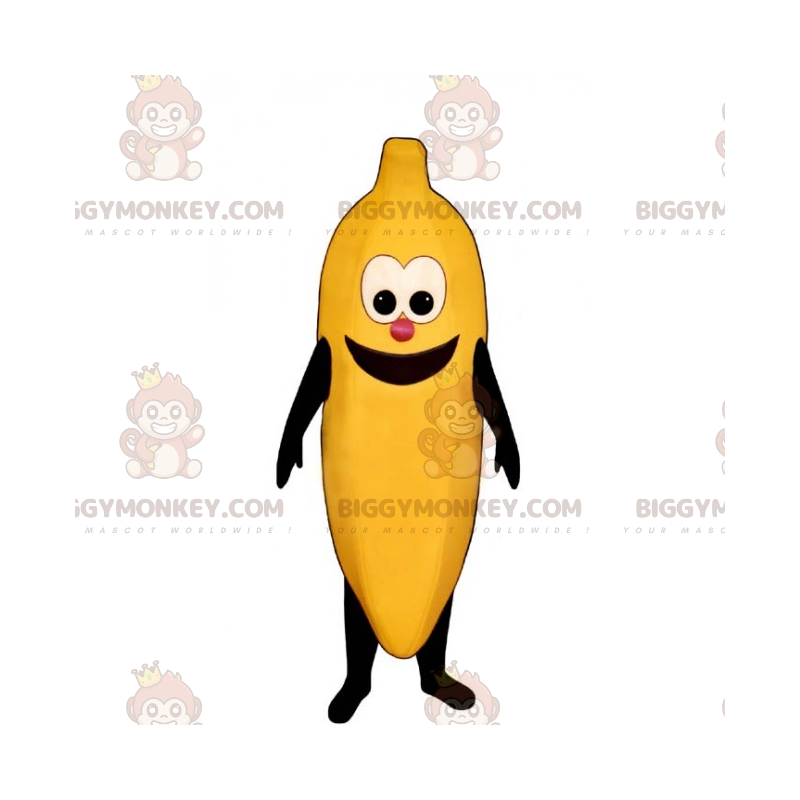 Banana BIGGYMONKEY™ Mascot Costume with Smiling Face –