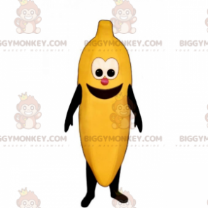 Bananowy kostium maskotki BIGGYMONKEY™ z uśmiechniętą twarzą -