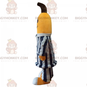 Banaan BIGGYMONKEY™ mascottekostuum in gevangene-outfit -