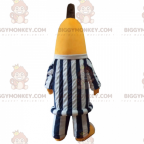 Banaan BIGGYMONKEY™ mascottekostuum in gevangene-outfit -