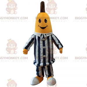 Στολή μασκότ μπανάνας BIGGYMONKEY™ με στολή φυλακισμένων -