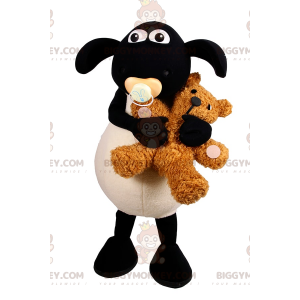 Costume de mascotte BIGGYMONKEY™ de bébé mouton avec