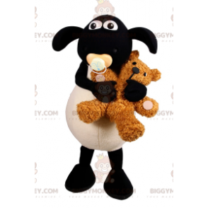 Costume da mascotte Baby Sheep BIGGYMONKEY™ con accessori -