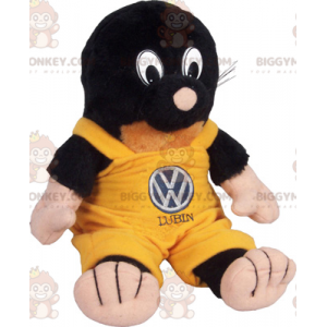 Baby-Maulwurf im Overall BIGGYMONKEY™ Maskottchen-Kostüm -