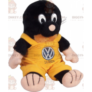 Baby mol in overall BIGGYMONKEY™ mascottekostuum -