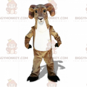 Valkoinen Bellied Ram BIGGYMONKEY™ maskottiasu - Biggymonkey.com