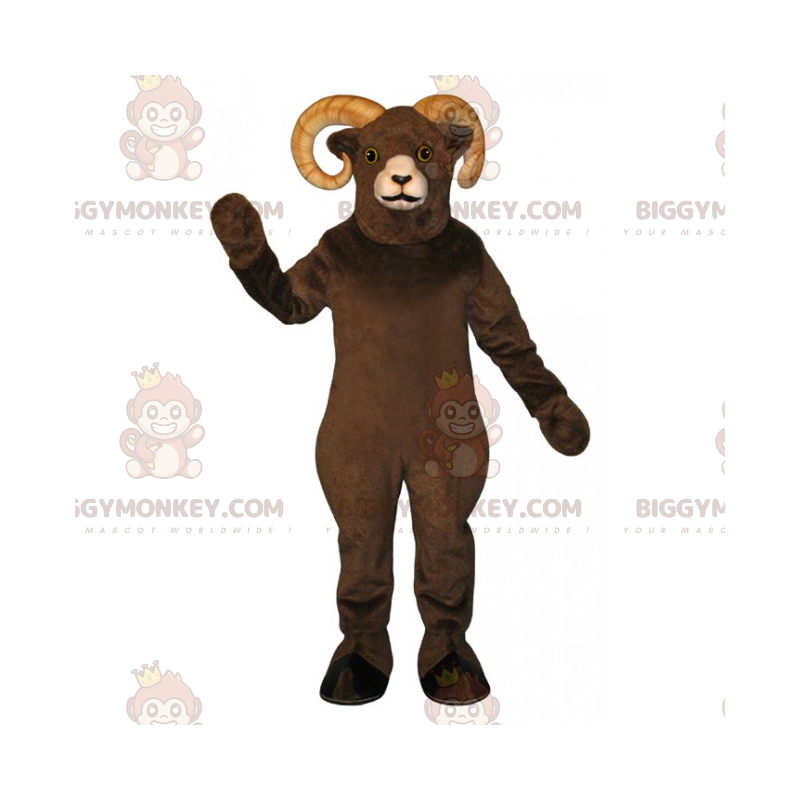 BIGGYMONKEY™ Maskottchen-Kostüm Brauner Widder - Biggymonkey.com