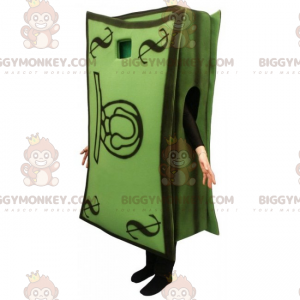 3 BIGGYMONKEY™s mascot green and white glue Sizes L (175-180CM)