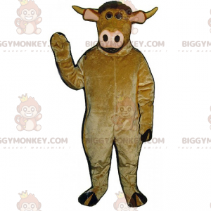 Costume de mascotte BIGGYMONKEY™ de bœuf avec nez rose -