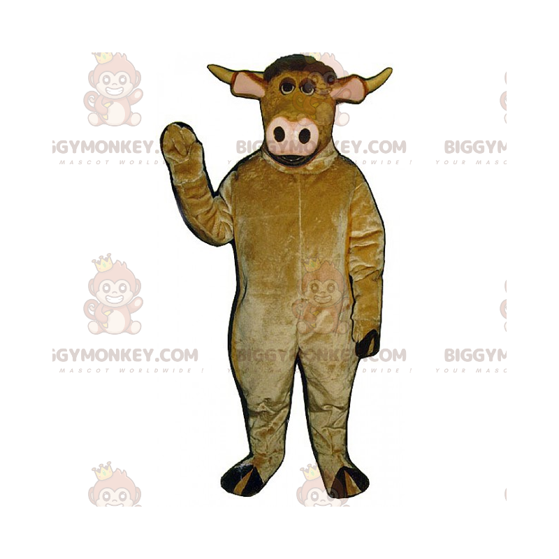 Costume de mascotte BIGGYMONKEY™ de bœuf avec nez rose -