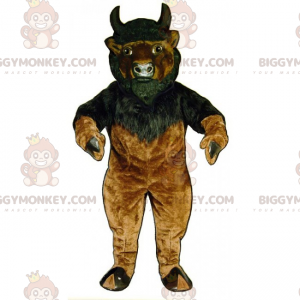 Disfraz de mascota Buey BIGGYMONKEY™ con cuernos pequeños -