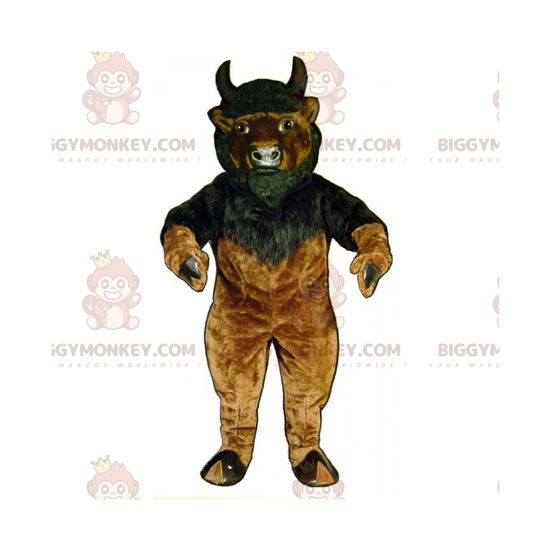 Costume de mascotte BIGGYMONKEY™ de bœuf avec petites cornes -