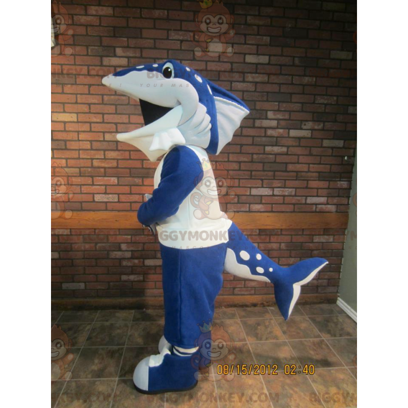 Blue Orca Shark Dolphin BIGGYMONKEY™ maskotkostume -