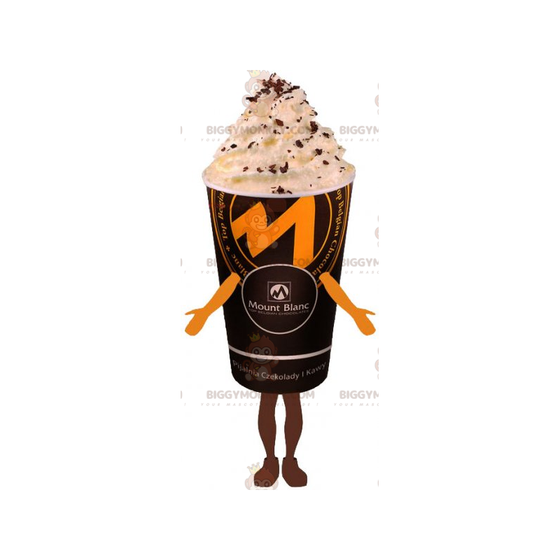 Bevi il costume da mascotte BIGGYMONKEY™ - Caffè con panna