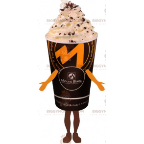 Bevi il costume da mascotte BIGGYMONKEY™ - Caffè con panna