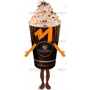 Drick BIGGYMONKEY™ Mascot Costume - Kaffe med vispgrädde -