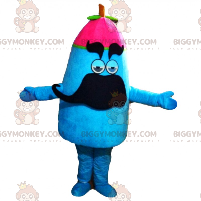 Snowman with Mustache BIGGYMONKEY™ Mascot Costume –