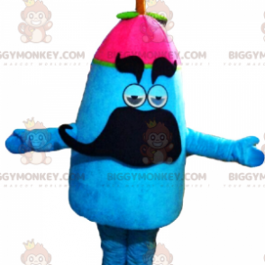 Snowman with Mustache BIGGYMONKEY™ Mascot Costume –