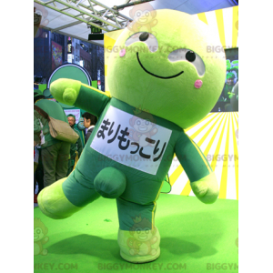 Traje de mascote de personagem verde japonês de anime