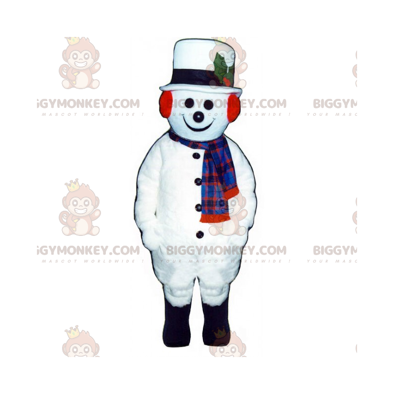 Costume da pupazzo di neve BIGGYMONKEY™ con cappello bianco -